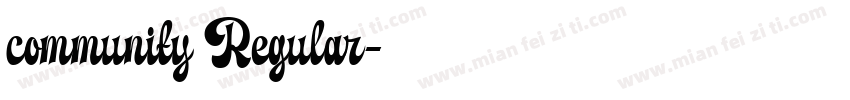 community Regular字体转换